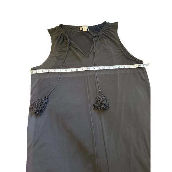 💖Michael Kors Black Sleeveless Tassel Tie Dress XL Womens Casual Wear - Picture 5 of 6